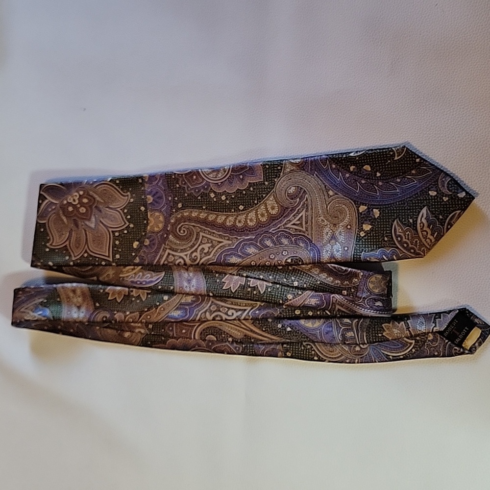 Robert Talbott Best Of Nordstrom Purple/Gold/Green Paisley Tie - Picture 5 of 5